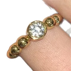 Bubble Open Rings For Women In Copper With Electroplated Gold Plating, Perfect For Daily Wear 5
