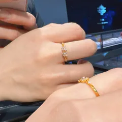 Butterfly Open Ring For Women In Natural Pink Copper With Electroplated Gold Plating, Perfect For Spring & Summer 4