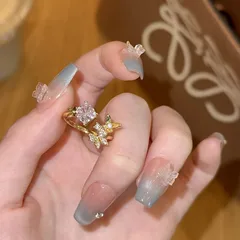 Butterfly Open Ring For Women In Electroplated Copper With Retro Style