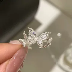 Novelty Butterfly Open Rings For Women Featuring Electroplated Metal And Three-Dimensional Craftsmanship