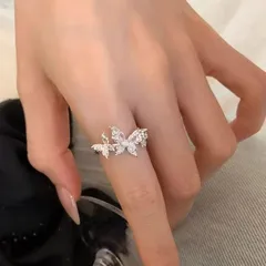 Novelty Butterfly Open Rings For Women Featuring Electroplated Metal And Three-Dimensional Craftsmanship 4