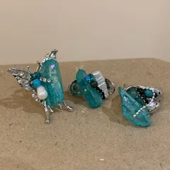 Butterfly Ring For Women Made Of Copper Alloy Featuring Electroplated Gold Finish And Natural Stone Inlay With Stone Texture 5