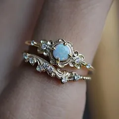 Butterfly Shaped Enamel Ring For Women Bohemian Style Alloy Jewelry Fashionable Minimalist Design Luxury Sensation Australian Opal 2