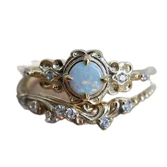 Butterfly Shaped Enamel Ring For Women Bohemian Style Alloy Jewelry Fashionable Minimalist Design Luxury Sensation Australian Opal 5