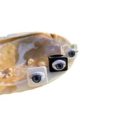 Geometric Acrylic Ring For Women Featuring Epoxy Design In Cartoon Style, 1 Piece 3