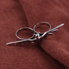 Halloween Bat Open Ring For Unisex Casual Style, Silver Plated Alloy, 1 Piece 4