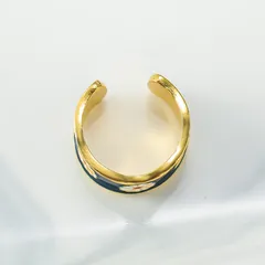 Casual Women’s Open Ring For Flowers Featuring Enamel Design In Alloy, 1 Piece 2
