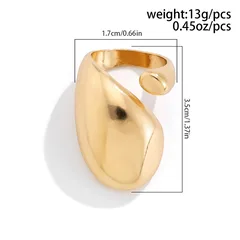 Casual Elegant Lady Geometric Alloy Plating Women's Open Rings 2