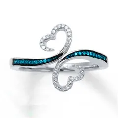 Heart Shape Casual Alloy Ring For Women Featuring Rhinestones And Artificial Gemstones, 1 Piece 2