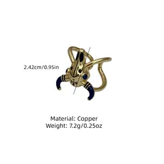 Cattle Enamel Rings For Women In Copper With 18K Real Gold Electroplated Coating Thickness 0.03µm 2