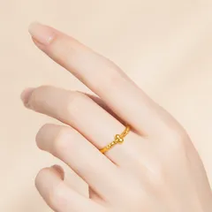Circle Ring For Women Made Of Zinc Alloy Featuring Rhinestones With Electroplated Finish