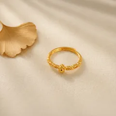 Circle Ring For Women Made Of Zinc Alloy Featuring Rhinestones With Electroplated Finish 3