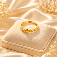 Circle Ring For Women Made Of Zinc Alloy Featuring Rhinestones With Electroplated Finish 4