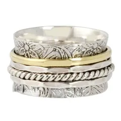 Classic Style Geometric Rings For Unisex Featuring Silver Alloy Material