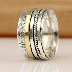 Classic Style Geometric Rings For Unisex Featuring Silver Alloy Material 2