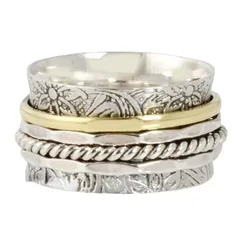Classic Style Geometric Rings For Unisex Featuring Silver Alloy Material 3