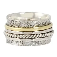 Classic Style Geometric Rings For Unisex Featuring Silver Alloy Material 4