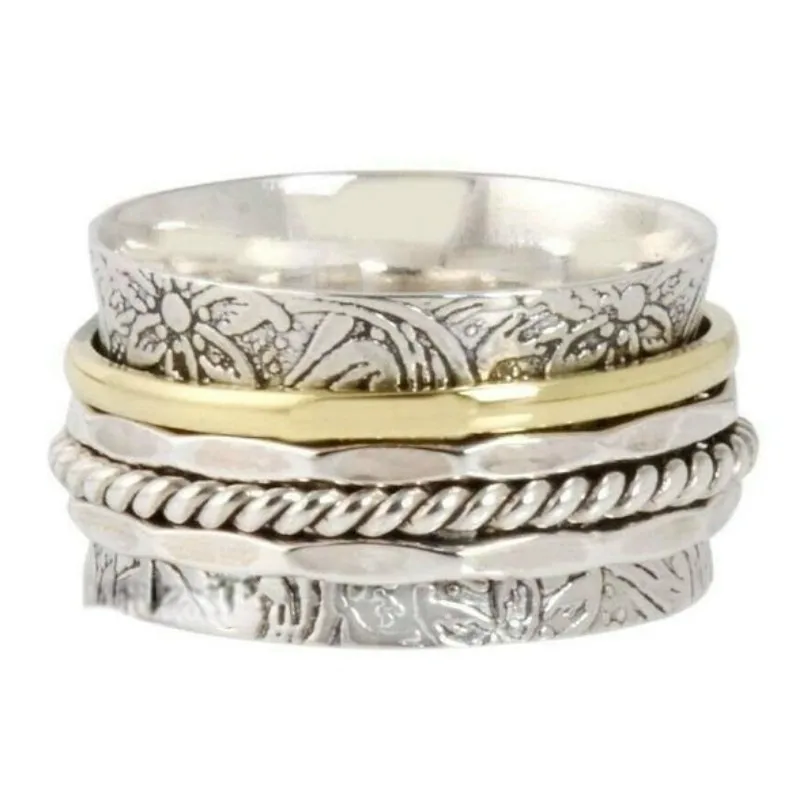 Classic Style Geometric Rings For Unisex Featuring Silver Alloy Material 5