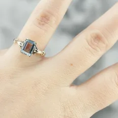 Classic Square Turquoise Ring For Women Wish Hot Sale Antique Silver Plated Geometric Alloy Vintage Hand Jewelry 3