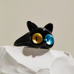 For Women Alloy Animal Zodiac Ring Featuring Inlay Cat's Eye Stone, IG Style, 1 Piece