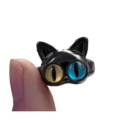 For Women Alloy Animal Zodiac Ring Featuring Inlay Cat's Eye Stone, IG Style, 1 Piece 2