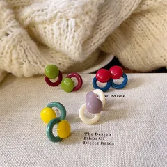 Colorful Dopaamine Silver Needle Earrings Simple Round Commute Girl Anti-aging Ear Jewelry Geometric Pattern Spray Painted