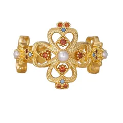 Colorful Gourd-shaped Ring For Women, Vintage Palace Style, Stackable Index Finger Ring, Alloy Material, Chocolate Pink And Brown 5
