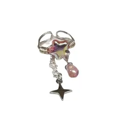 Colorful Star Tassel Ring Unique Design Sensation INS New Simple Popular Accessory Alloy Geometric Pattern Butterfly Knot 4