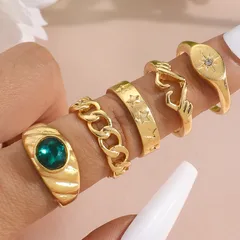 Solid Color Open Ring For Women, 1 Piece Alloy Commute Style Ring Featuring Rhinestone Inlay
