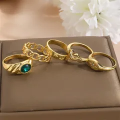 Solid Color Open Ring For Women, 1 Piece Alloy Commute Style Ring Featuring Rhinestone Inlay 2