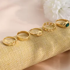 Solid Color Open Ring For Women, 1 Piece Alloy Commute Style Ring Featuring Rhinestone Inlay 3