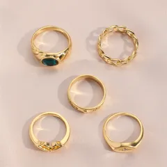 Solid Color Open Ring For Women, 1 Piece Alloy Commute Style Ring Featuring Rhinestone Inlay 5
