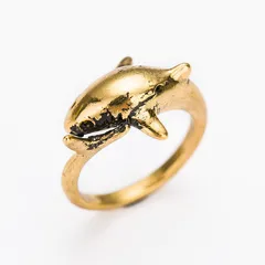 Shark Halloween Couple Ring Copper Plated 0.08µm Antique Gold Silver Colors 1 Piece 2
