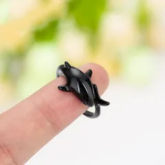 Shark Halloween Couple Ring Copper Plated 0.08µm Antique Gold Silver Colors 1 Piece 4