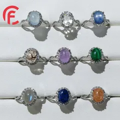 Copper Ring For Women With Crystal Inlay, Simple Style Elegant Jewelry