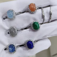 Copper Ring For Women With Crystal Inlay, Simple Style Elegant Jewelry 3