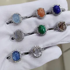 Copper Ring For Women With Crystal Inlay, Simple Style Elegant Jewelry 4