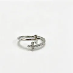 Couple Cross Open Rings For Him And Her In Silver Copper With Real Gold Plated Electroplated Finish 5