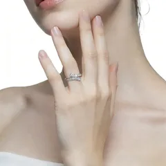 For Couple 1 Pair Gold Rings In 925 Sterling Silver Featuring Lab-grown Diamonds 4