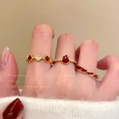 Couple Rings For Flowers Featuring Alloy Material With 10K Real Gold Plated Coating Thickness 0.03µm And Zircon Inlay 2