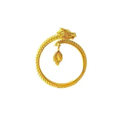 Couple Rings For Animal Lovers Featuring Alloy Material With 10K Real Gold Plated Coating And Andalusite Inlay, 0.03µm Thickness 5