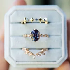 Creative Bohemian Style Three-Piece Set Rose Gold Rings Elegant Simple Color Split Rings Fashionable Women's Jewelry Accessories