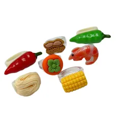 Creative Resin Fruit Simulated Food Ring Set Cute Fun Novelty Hand Jewelry Accessory Polished Craft Peanut Corn Ins Style 5