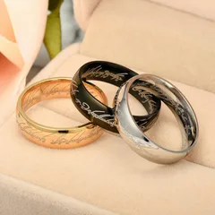 Old Titanium Steel Devil Lettering Ring Men And Women Fashion Couple Stainless Steel Letter Ring Wholesale