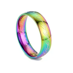 Old Titanium Steel Devil Lettering Ring Men And Women  Fashion Couple Stainless Steel Letter Ring Wholesale 3