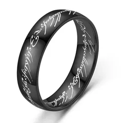 Old Titanium Steel Devil Lettering Ring Men And Women  Fashion Couple Stainless Steel Letter Ring Wholesale 4
