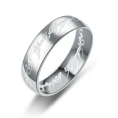 Old Titanium Steel Devil Lettering Ring Men And Women  Fashion Couple Stainless Steel Letter Ring Wholesale 5