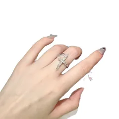 Cross Open Ring For Women In Metal Featuring Electroplated Finish 5