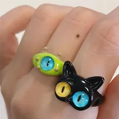Cute Geometric Alloy Ring For Unisex Featuring Electroplated Design And Artificial Pearl Inlay, 1 Piece