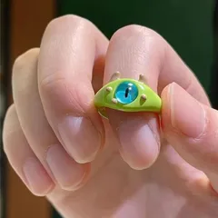 Cute Geometric Alloy Ring For Unisex Featuring Electroplated Design And Artificial Pearl Inlay, 1 Piece 3